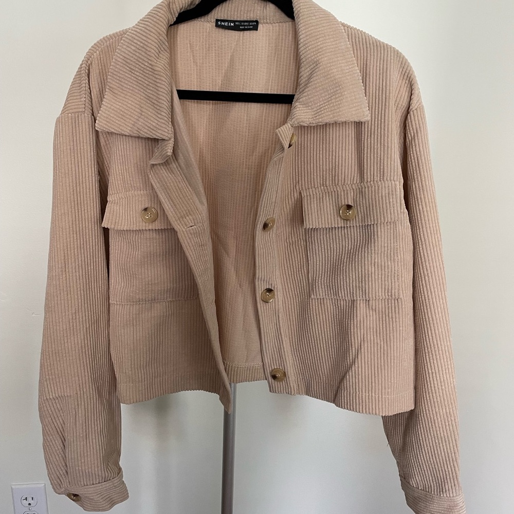 Corduroy cropped jacket
